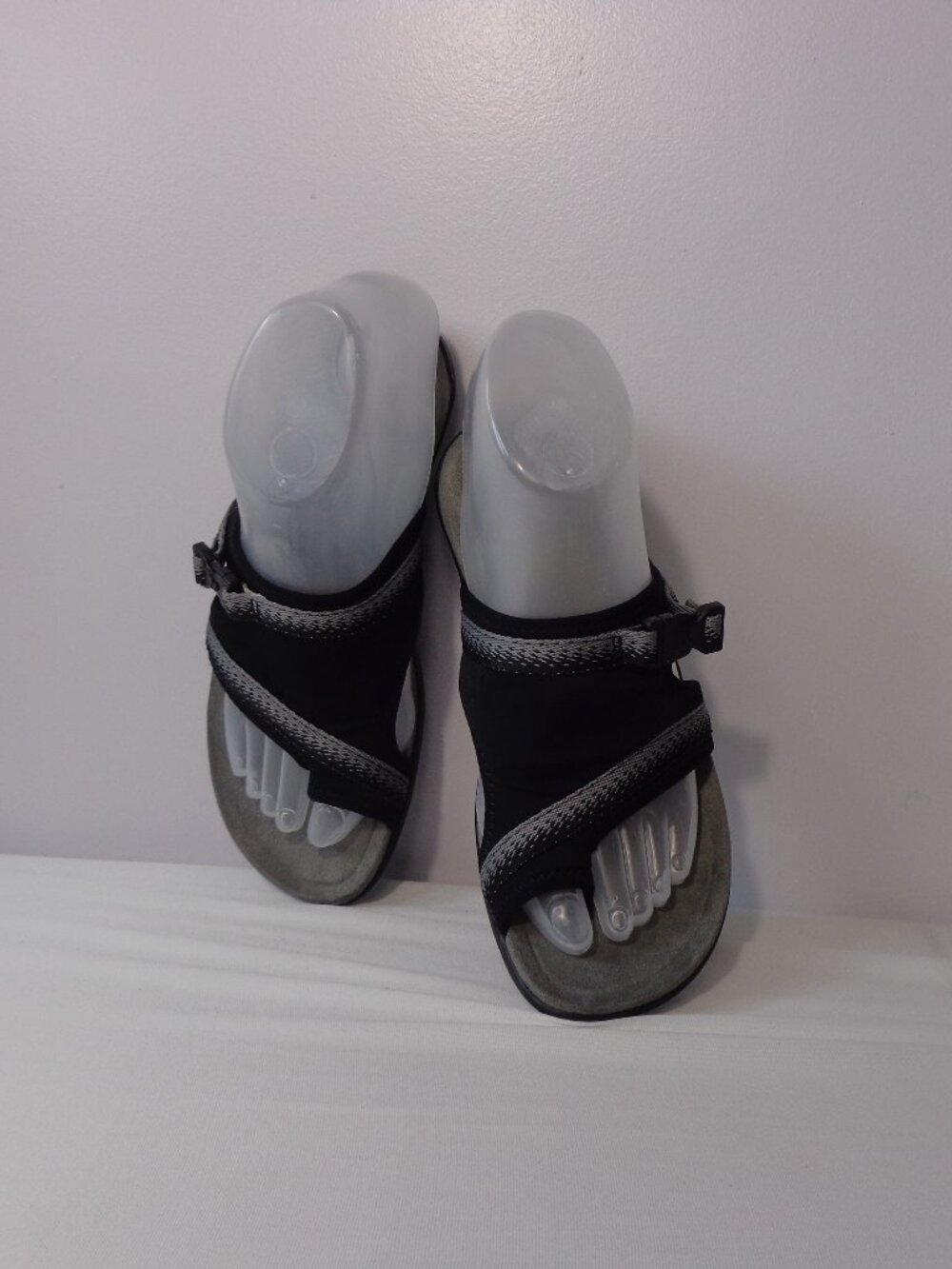 Merrell District Muri Wrap Black/Charcoal Sandals Memory Foam Women's Size 6